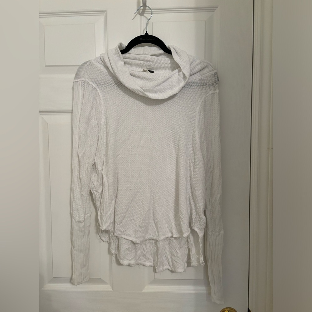 Free People Waffle Turtle Neck